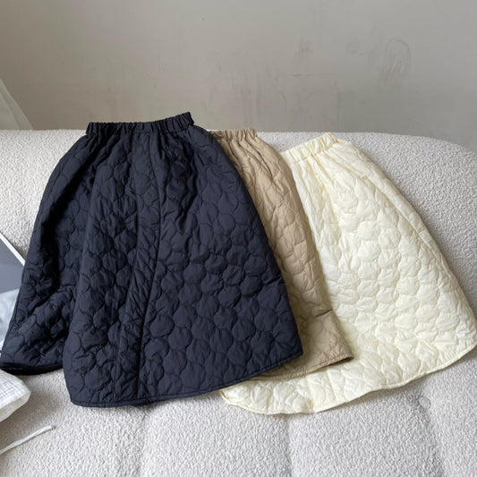 Falda Acolchada de Algodón Puro para Niñas - Diseño Clásico