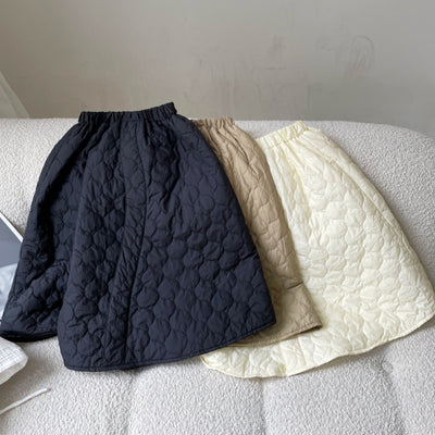 Falda Acolchada de Algodón Puro para Niñas - Diseño Clásico