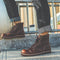 Botas Militares Martin de Cuero Engrasado para Hombre - Estilo Retro Worker