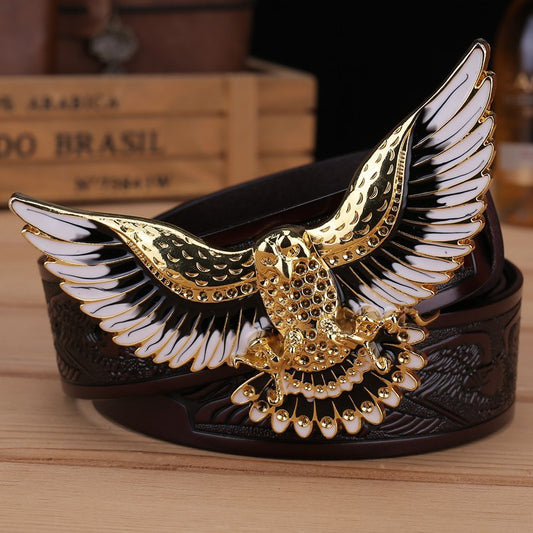 Cinturón de Cuero para Hombre con Diseño Águila - Image 2