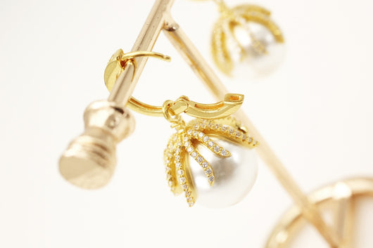 Aretes de Plata 925 Fritilaria Blanca Lujo - Image 2