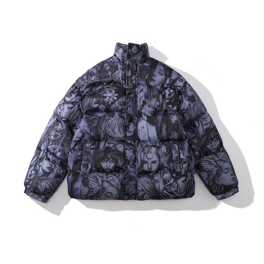 Chaqueta Acolchada Oversize con Bloques de Color - Algodón para Hombre y Mujer - Image 30