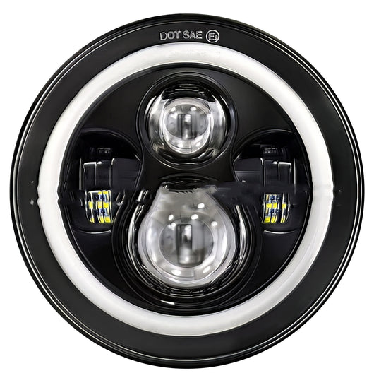 Faro LED 7 pulgadas con Ojos de Ángel Multicolor para Vehículos 4x4 y Modificaciones - Image 5