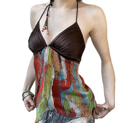 Vestido Vintage Sensual con Espalda Descubierta y Detalles de Cuentas - Image 5