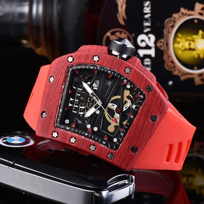 Reloj de Hombre Cuarzo con Banda de Silicona y Esfera Hueca - Image 11