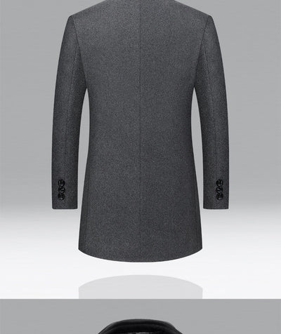 Abrigo de Lana Premium para Hombre Maduro - Estilo Solapa Clásica - Image 10