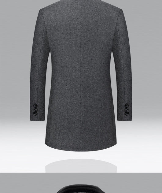 Abrigo de Lana Premium para Hombre Maduro - Estilo Solapa Clásica - Image 10