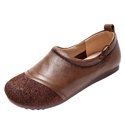 Zapatos Casuales de Cuero para Mujer con Suela Blanda Estilo Retro - Image 8