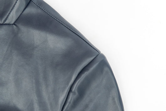 Chaqueta de Cuero Lavado Estilo Casual - Image 14