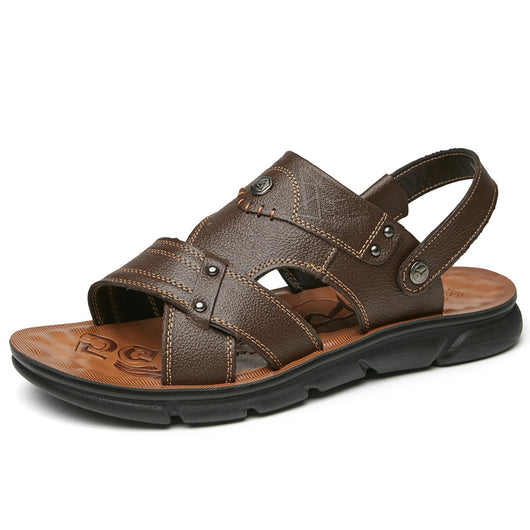 Sandalias Dual Cuero para Hombre - Comodidad Playa y Exterior - Image 7