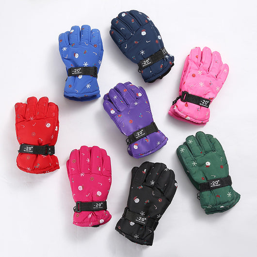 Guantes de Esquí Infantiles Térmicos con Forro Polar y Dedos Protegidos