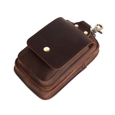 Bolsa de Cintura en Cuero Crazy Horse - Cartera Funcional para Hombre - Image 11