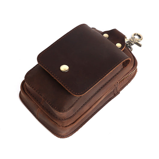 Bolsa de Cintura en Cuero Crazy Horse - Cartera Funcional para Hombre - Image 11