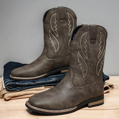 Bota Vaquera Retro Otoño Invierno - Estilo Western Clásico - Image 7