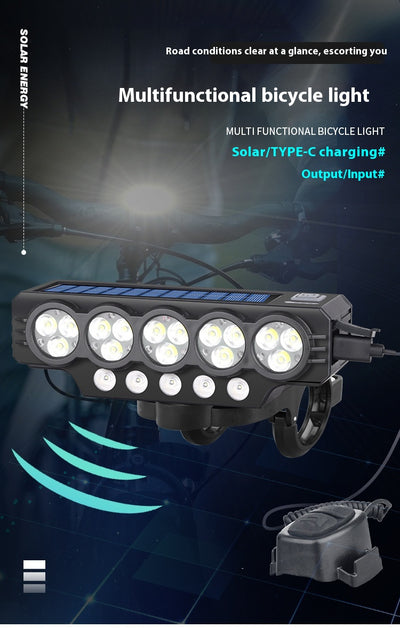 Luz Solar para Bicicleta con Claxon Integrado - Image 8