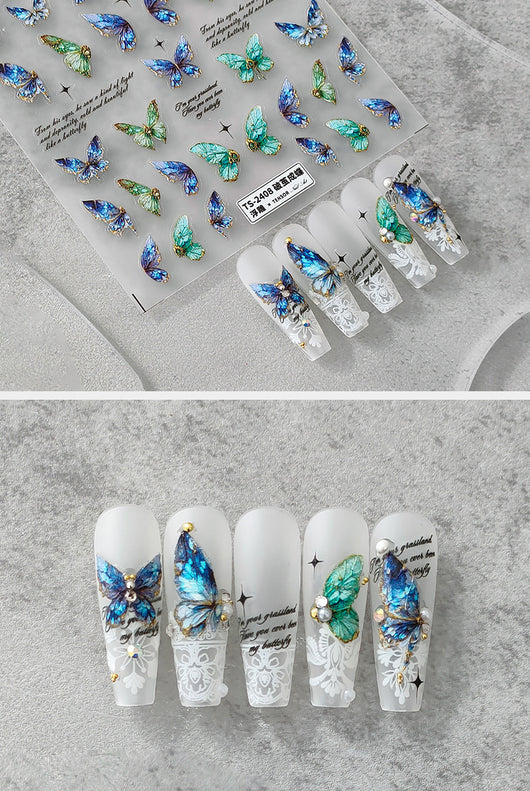 Pegatinas de Uñas 3D Transparentes con Tecnología Adhesiva Avanzada - Image 8