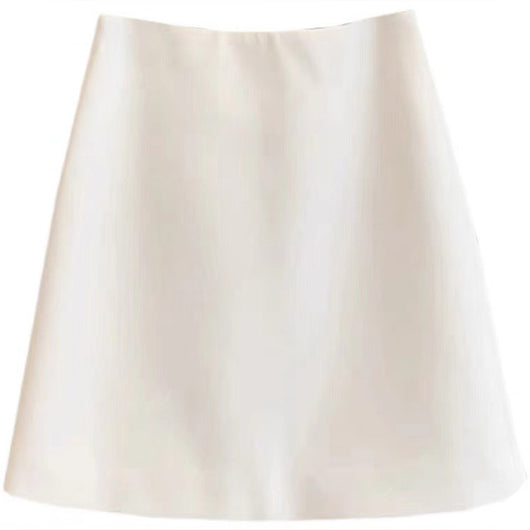 Falda A-Line Blanco Tiza con Acabado Perlado - Comodidad sin Preocupaciones - Image 8