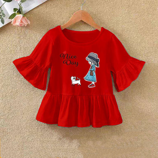 Playera Infantil con Mangas Volantes - Ideal para Verano - Image 3