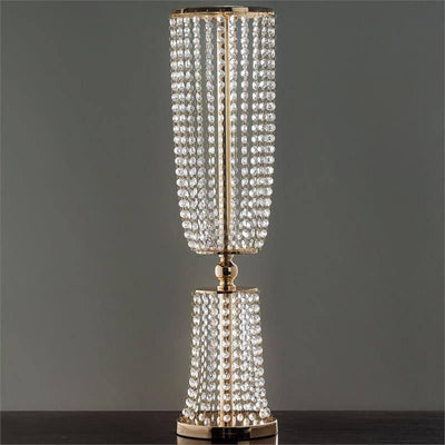 Candelabro Cristal Plateado para Eventos - Decoración Elegante para Bodas y Banquetes
