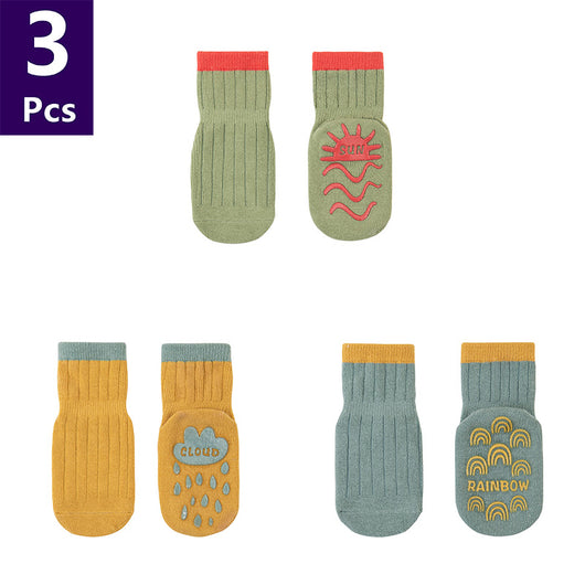 Calcetines para Bebé de Algodón Peinado con Diseños Animados Antideslizantes - Image 47