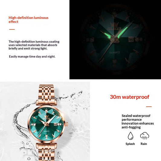 Reloj de Cuarzo para Mujer Diseño Geométrico Rombo - Image 2