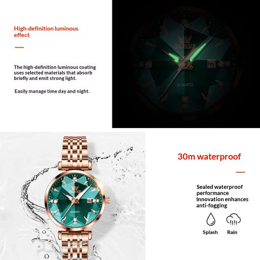 Reloj de Cuarzo para Mujer Diseño Geométrico Rombo - Image 2