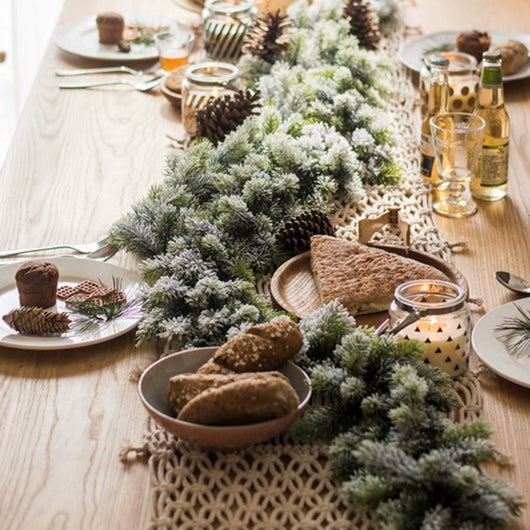 Conjunto de Decoración Navideña Floral con Aroma de Cedro