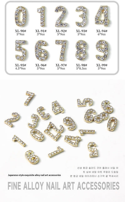 Joyas de Uñas 3D Explosión Dorado con Diamantes - Image 16