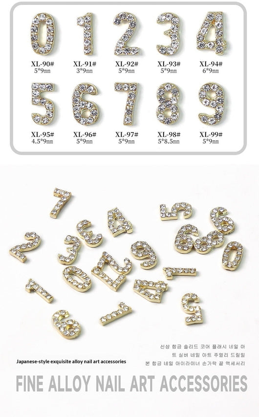 Joyas de Uñas 3D Explosión Dorado con Diamantes - Image 16