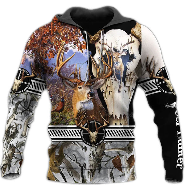 Sudadera con Capucha y Cierre de Impresión Digital 3D