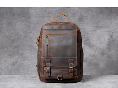 Mochila de Cuero Vintage Crazy Horse de Alta Capacidad - Image 28
