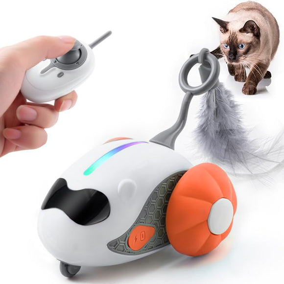 Juguete Interactivo para Gatos con Control Remoto Recargable - Estimulación Inteligente para Gatos de Interior