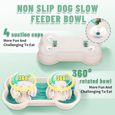 Comedero Lento Antiasfixia para Perros Grandes - Puzzle Interactivo para Alimento Seco y Húmedo - Image 5