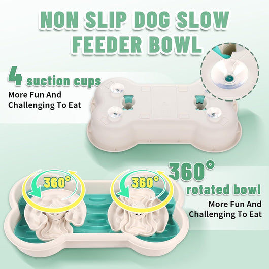 Comedero Lento Antiasfixia para Perros Grandes - Puzzle Interactivo para Alimento Seco y Húmedo - Image 5