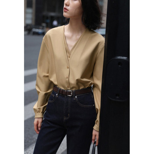 Blusa Elegante con Efecto Capas y Mangas Abullonadas - Image 7