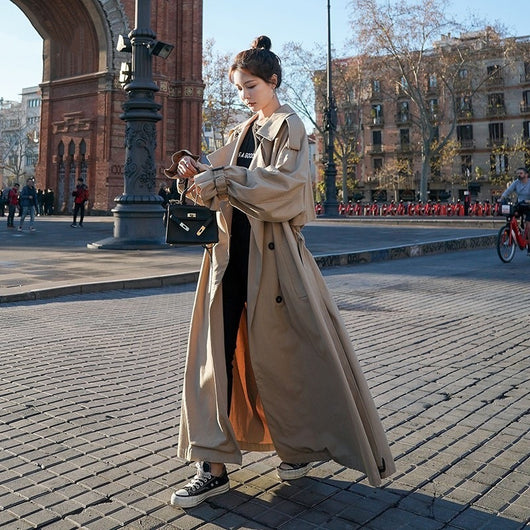 Abrigo Trench Largo con Cintura Ajustable - Image 2