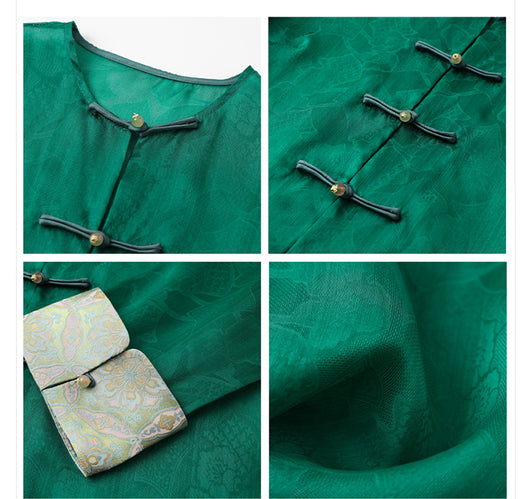Blusa Retro Elegante con Bordado Chino y Botones Decorativos - Image 25