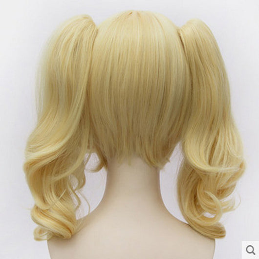 Peluca Cosplay Rizada Rubia Estilo Anime Europeo Americano - Image 5
