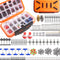 Kit Completo 254 Piezas Accesorios Pesca Impermeable