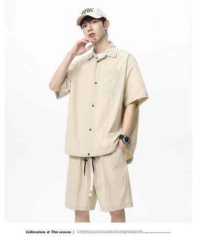 Conjunto de Dos Piezas: Shorts y Camisa Suelta de Cáñamo Transpirable - Image 19