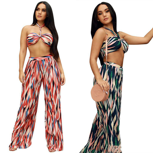 Conjunto de Dos Piezas Estampado Escotado para Verano - Image 8