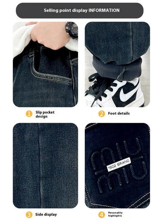Pantalones Gruesos Cálidos Estilo Coreano para Niños - Image 2