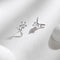 A Pair Of Design Dandelion Ear Studs In Sterling Plateado Plateado