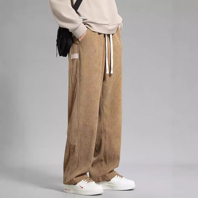 Pantalones Casuales Hombre Otoño Invierno - Corte Recto Pierna Ancha Moda Urbana - Image 4