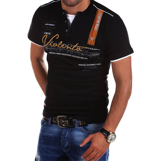 Camisa Henley Estampada de Cuadros Color Block para Hombre - Image 11