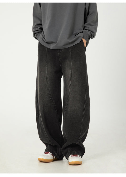 Pantalones Vaqueros Anchos Lavados para Hombre - Corte Holgado Casual - Image 14