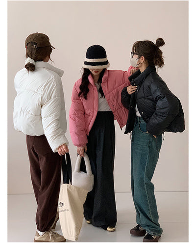 Abrigo Acolchado de Algodón para Mujer - Estilo Urbano Casual - Image 9