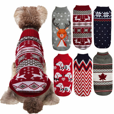 Suéter Navideño Tejido para Mascotas con Diseño de Reno - Image 12