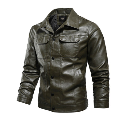 Chaqueta de Cuero para Trabajo Primavera y Otoño - Image 4