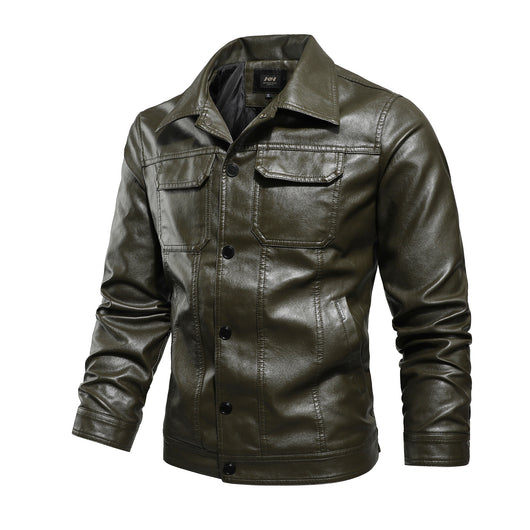 Chaqueta de Cuero para Trabajo Primavera y Otoño - Image 4